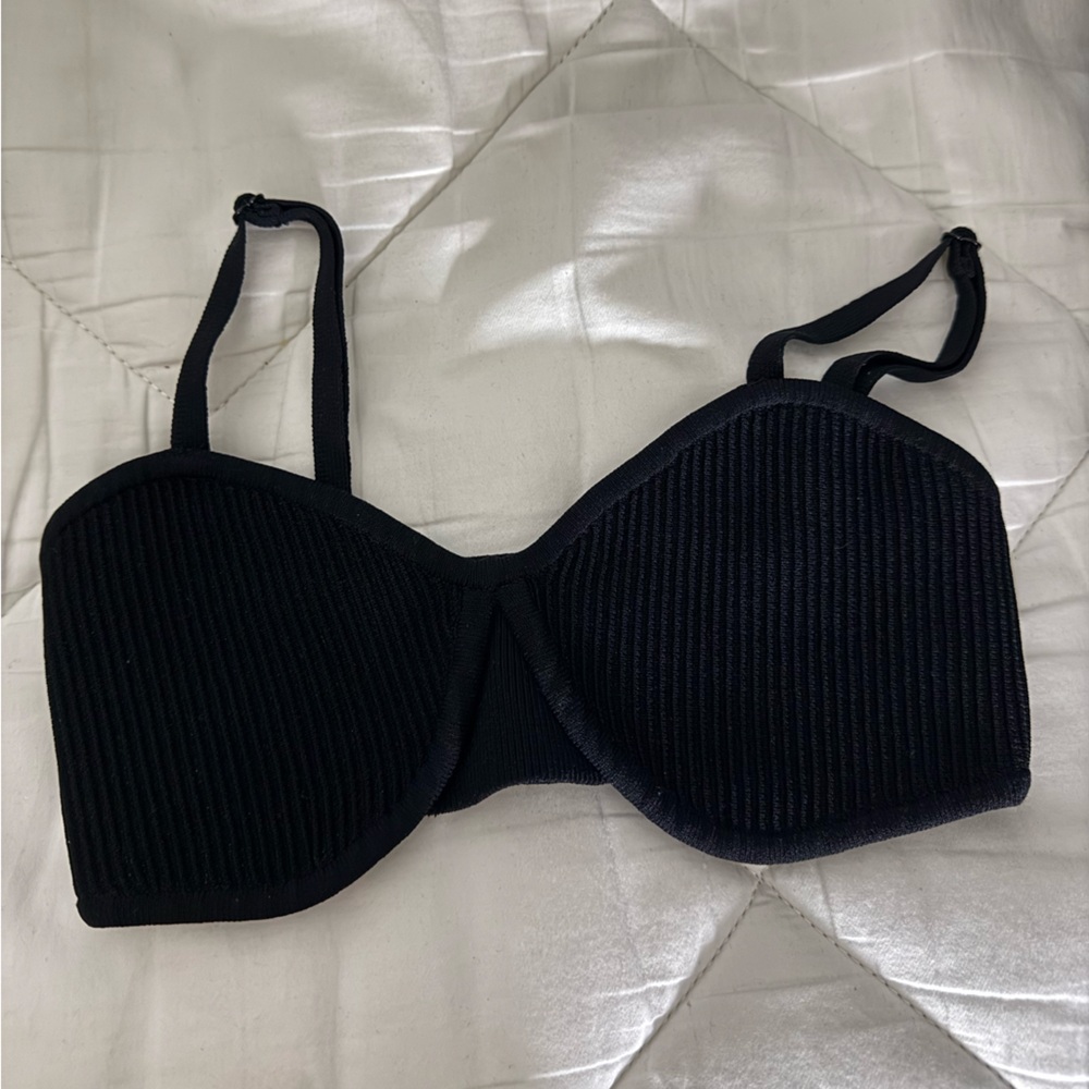 Black Ribbed babaton Bralette
